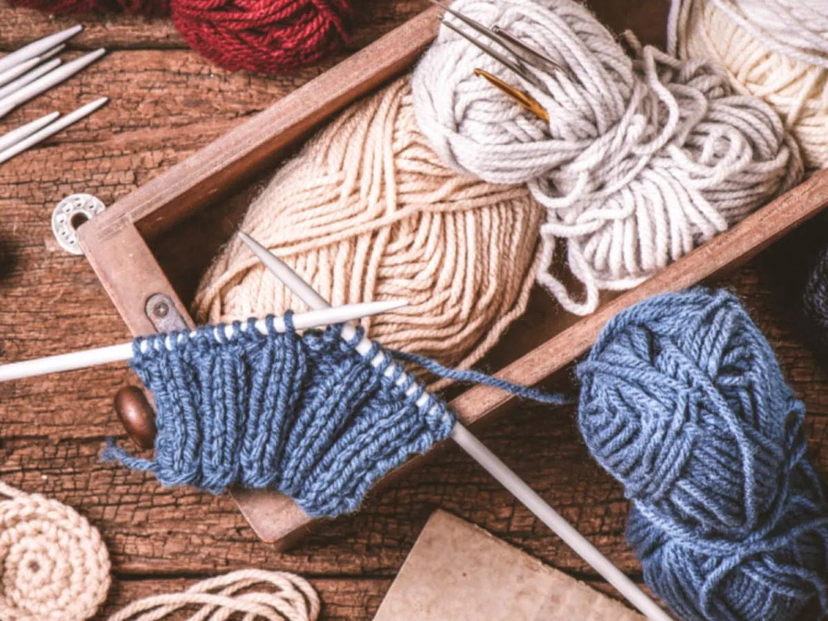 Balles de laine pour tricoter.