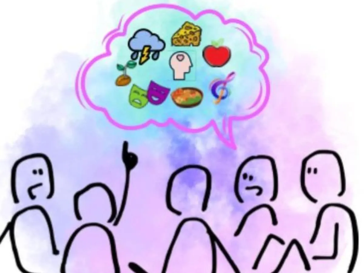 Illustration du groupe de conversation en français